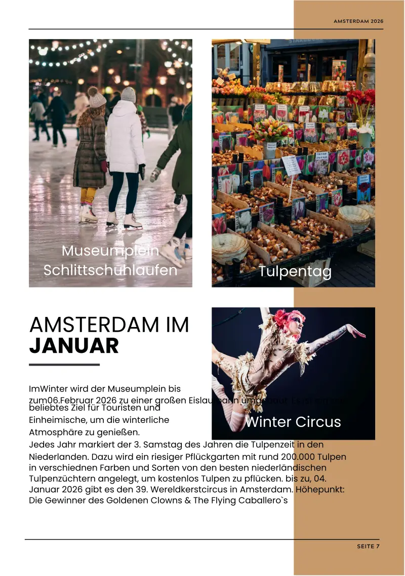 Katalogseite 7 aus dem Monatsteil Januar: Empfehlungen und Veranstaltungen mit Fotos.