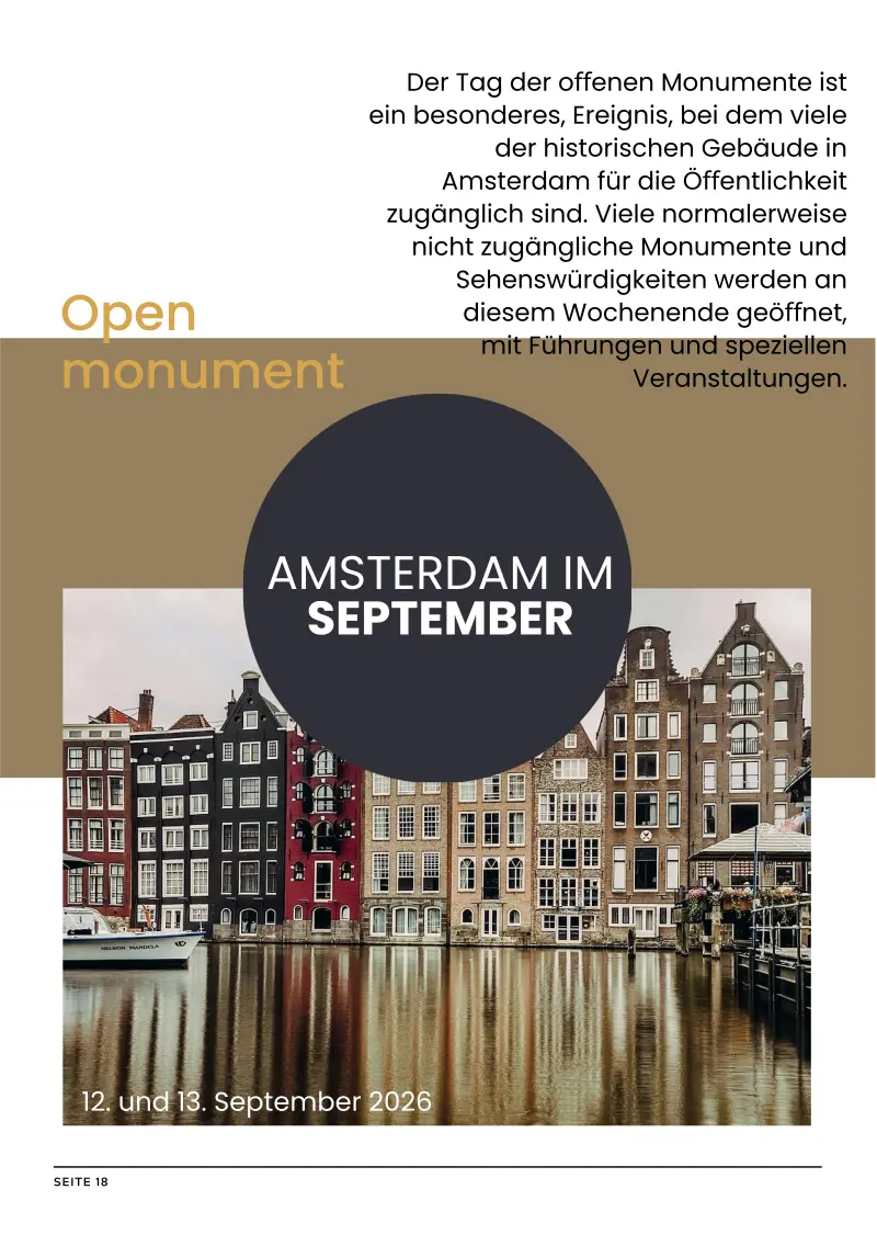 Katalogseite 18 aus dem Monatsteil September: Empfehlungen und Veranstaltungen mit Fotos.